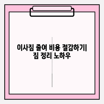 이삿짐센터 비용 절약 꿀팁| 3가지 방법으로 똑똑하게 줄이세요 | 이사 비용, 이삿짐센터 추천, 저렴한 이사