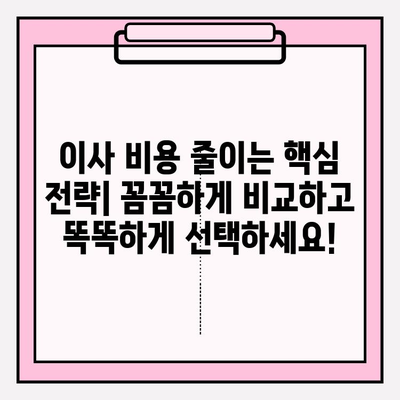 포장이사 비용 절약 꿀팁! 이삿짐센터 비교 후기 & 추천 가이드 | 포장이사, 이사센터, 비용, 견적, 후기