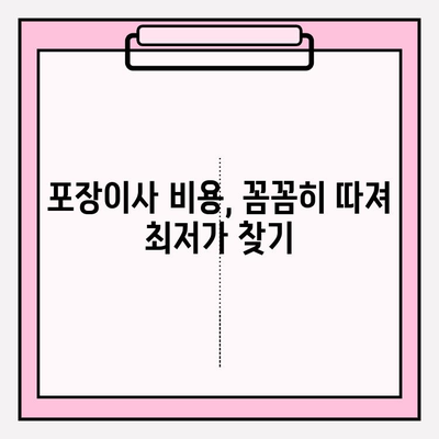 포장이사 비용 절감 꿀팁 대방출| 5가지 전략으로 이사 비용 확실히 줄이기 | 포장이사, 비용 절감, 팁