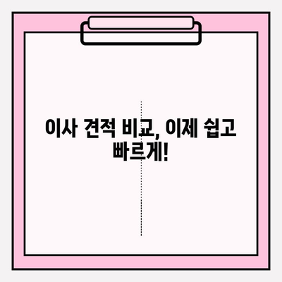 이사 준비 완벽 가이드| 견적 비교부터 체크리스트까지 한번에 해결하세요! | 이삿짐센터, 이사 비용, 이사 체크리스트, 이사 준비 팁