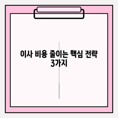 이삿짐센터 비용 절약, 3가지 효과적인 방법 | 이사 비용 줄이기, 이삿짐센터 추천, 이사 꿀팁