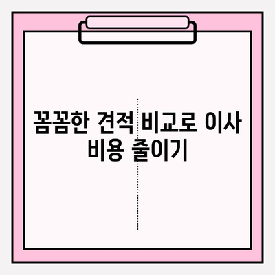 포장이사 비용 절약 꿀팁! 3가지 필수 체크리스트 | 이사 비용 줄이기, 저렴한 이사 업체, 포장이사 견적