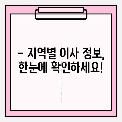 이삿짐센터 가격 비교 & 포장 이사 업체 추천 가이드 | 이사 비용, 업체 선택 팁, 지역별 정보