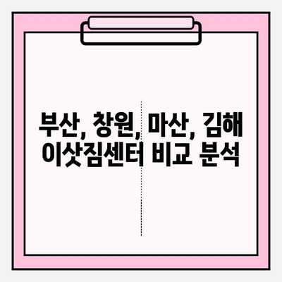 부산 이삿짐센터 추천 (창원, 마산, 김해) | 친절하고 안전한 이사, 최고의 업체 찾기