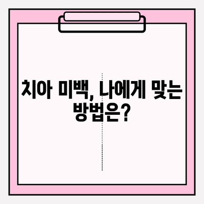 나에게 딱 맞는 치아 미백 찾기| 맞춤형 솔루션 가이드 | 치아 미백, 미백 제품, 전문가 추천, 효과적인 방법