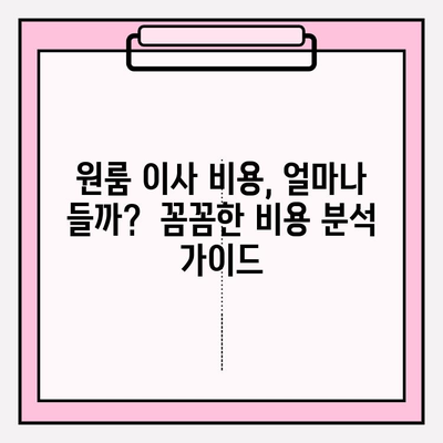 원룸 이사, 비용 걱정 끝! 포장/반포장 이사 견적 & 추천 이삿짐센터 | 원룸 이사 비용, 반포장 이사 견적, 이삿짐센터 추천, 원룸 이사 가이드