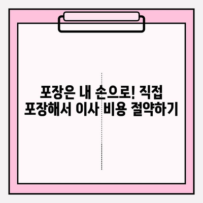 포장 이사 비용 절감 핵심 팁| 3가지 꿀팁으로 이사 비용 확실히 줄이기 | 이사 비용, 절약 팁, 포장 이사