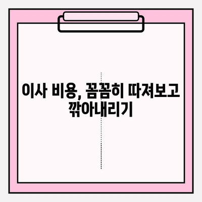 이삿짐센터 비용 절약, 3가지 전략으로 반값 이하 도전! | 이사 비용, 꿀팁, 이사짐센터 추천