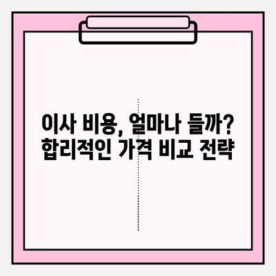 이사짐센터 가격 비교 & 포장 이사업체 추천| 핵심 요소별 상세 분석 | 이사짐센터, 포장이사, 비용, 업체 추천, 가격 비교