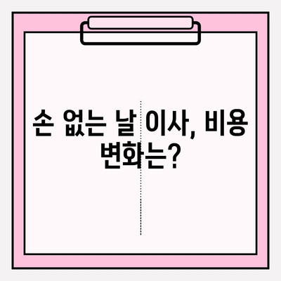 2024년 손 없는 날 용달차 이사 비용 완벽 가이드 | 이사 비용 계산, 지역별 가격 비교, 예상 비용 확인