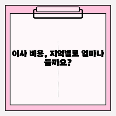 포장 이사 비용 & 이삿짐센터 후기 비교| 지역별 가격 정보 및 추천 센터