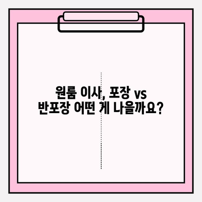 원룸 이사 견적 비교| 포장이사 vs 반포장이사, 최저가 이사짐센터 추천 | 원룸 이사, 포장이사 비용, 반포장이사 견적, 이사짐센터 추천