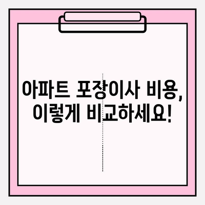 아파트 포장이사 비용 꼼꼼히 비교하고 이삿짐센터 순위 정하는 방법 | 이사 견적, 비용 절약, 업체 추천, 가이드