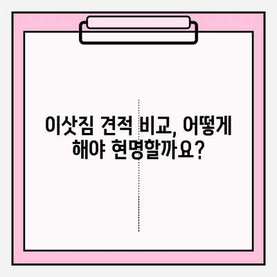 아파트 이삿짐 비용 견적| 최적의 선택을 위한 완벽 가이드 | 이사 비용 절약, 견적 비교, 업체 추천