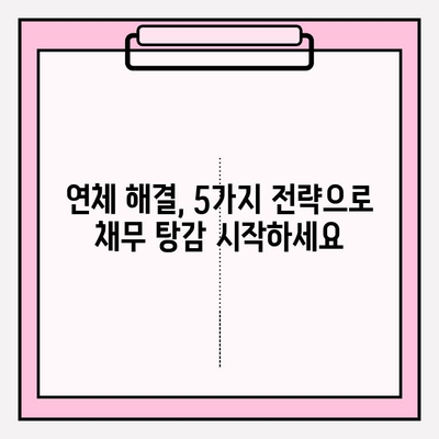 신용카드 연체, 대출 연체 시 효과적인 채무 탕감 방법 찾기| 5가지 전략 | 연체 해결, 채무 감면, 신용 관리