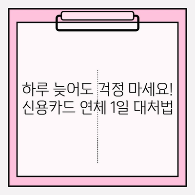 신용카드 연체 1일, 5일, 대출 1개월 연체 시 어려움, 이렇게 대처하세요! | 연체 대처, 해결 방안, 신용 관리 팁