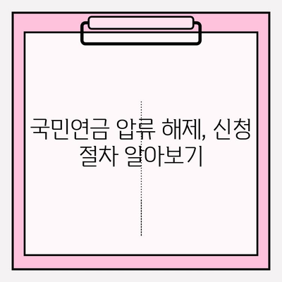 국민연금 미납 해결| 계좌 압류 해제와 신청 예외 | 미납금 해결, 압류 해제 방법, 연체료 계산, 납부 방법, 신청 절차, 예외 사항 |