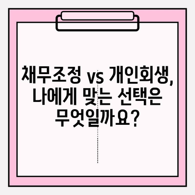 빚 탕감의 희망, 채무조정과 개인회생| 당신에게 맞는 선택은? | 빚 탕감, 채무 해결, 파산, 법률 정보