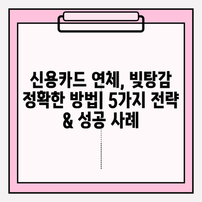 신용카드 연체, 빚탕감 정확한 방법| 5가지 전략 & 성공 사례 | 신용회복, 채무조정, 빚 탕감, 금융 상담
