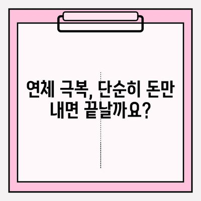 신용카드 연체 1일~5일, 대출 한 달 연체 극복 가이드| 해결책과 전문가 조언 | 연체, 신용 관리, 대출, 금융 상담