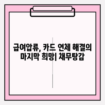 카드 연체 급여 압류, 채무탕감으로 해결 가능할까요? | 급여압류, 채무탕감 제도, 해결방법