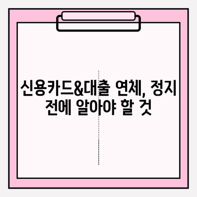 신용카드&대출 연체, 막막한 빚 갚는 방법 | 정지부터 해결까지 완벽 가이드 | 연체, 빚, 해결, 정지, 대출, 신용카드