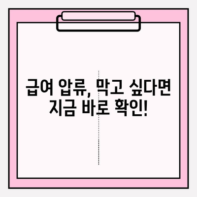 카드값 연체로 급여 압류 위기? 막아내는 5가지 실전 전략 | 연체, 급여 압류, 해결 방안, 법률 정보