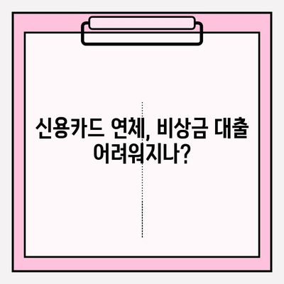 신용카드 연체, 비상금 대출에 미치는 영향| 심각성과 대처 방안 | 신용점수, 금리, 대출 승인, 연체 관리