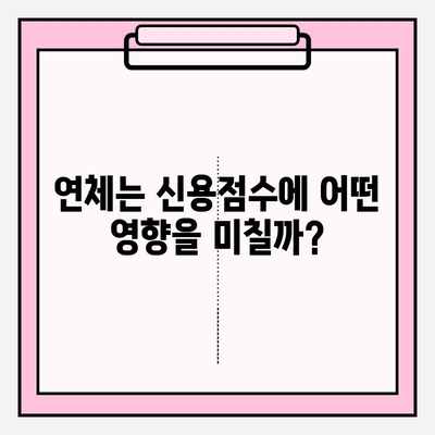 신용카드 연체, 비상금 대출에 미치는 영향| 심각성과 대처 방안 | 신용점수, 금리, 대출 승인, 연체 관리