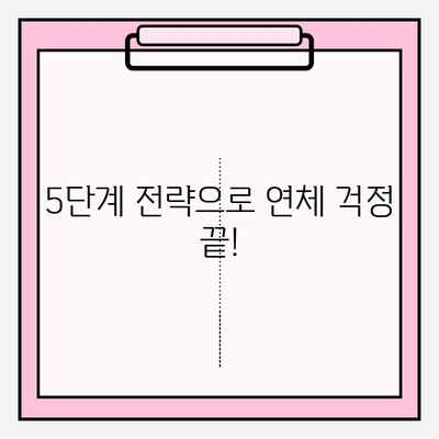 신용카드 & 대출 연체, 이제 걱정하지 마세요! 성공적인 빚 갚는 5단계 전략 | 연체 해결, 신용 회복, 재정 관리