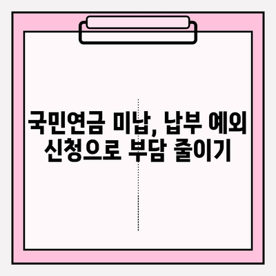 국민연금 미납 해결 완벽 가이드| 압류 해제, 연체 해결, 납부 예외 신청까지 | 국민연금, 미납, 연체, 압류, 해결, 납부 예외