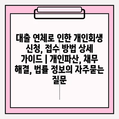 대출 연체로 인한 개인회생 신청, 접수 방법 상세 가이드 | 개인파산, 채무 해결, 법률 정보