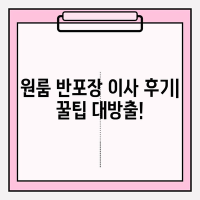 원룸 반포장 이사, 비용 & 이삿짐센터 정보 후기| 실제 경험 바탕 가이드 | 원룸 이사, 반포장 이사, 이사 비용, 이삿짐센터 추천