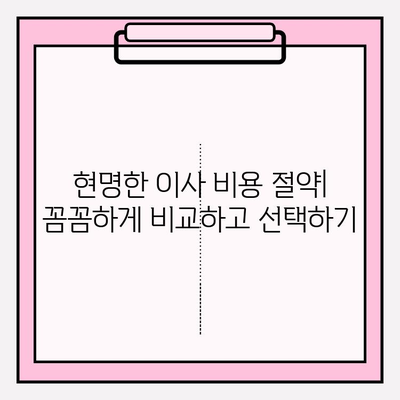 포장이사 비용 절감의 핵심 꿀팁| 돈을 아껴 현명하게 이사하기 | 이사 비용 줄이는 7가지 전략