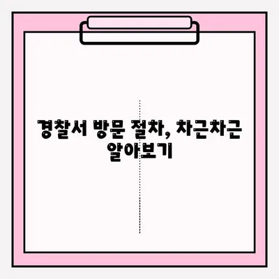 경찰서 방문, 어떻게 해야 할까요? | 접수 방법 총정리, 민원, 신고, 절차, 준비물