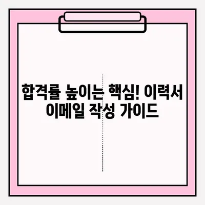 취준생 이력서 이메일 접수, 이렇게 하면 성공률 UP! | 이력서 제출, 합격 팁, 이메일 작성 가이드