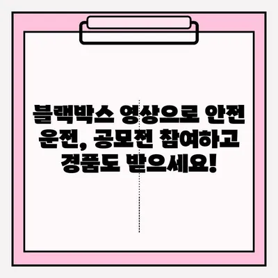 위험천만한 타이어 사고 블랙박스 영상 공모전! |  나의 운전 실력으로 세상을 안전하게!