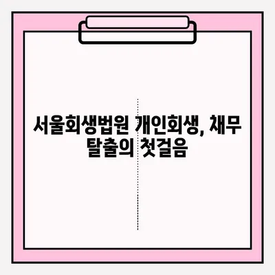 서울회생법원 개인회생 접수로 채무 탈출하기| 절차, 준비서류, 성공 전략 | 개인회생, 파산, 채무 해결