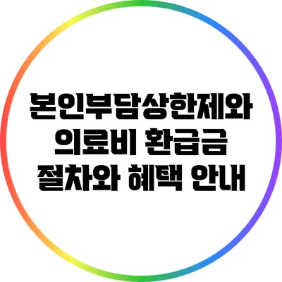 본인부담상한제와 의료비 환급금: 절차와 혜택 안내