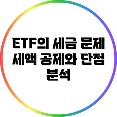 ETF의 세금 문제: 세액 공제와 단점 분석