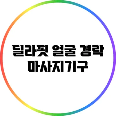 딜라핏 얼굴 경락 마사지기구