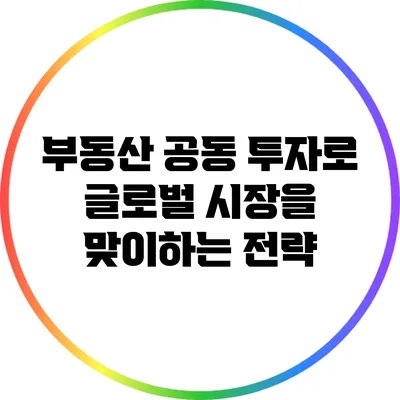 부동산 공동 투자로 글로벌 시장을 맞이하는 전략