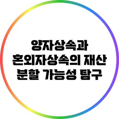 양자상속과 혼외자상속의 재산 분할 가능성 탐구