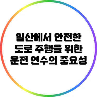 일산에서 안전한 도로 주행을 위한 운전 연수의 중요성