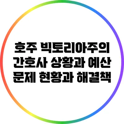 호주 빅토리아주의 간호사 상황과 예산 문제: 현황과 해결책