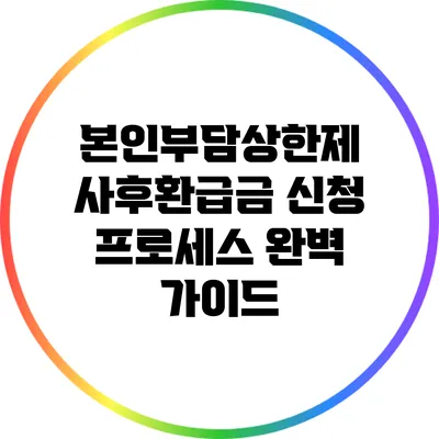 본인부담상한제 사후환급금 신청 프로세스 완벽 가이드