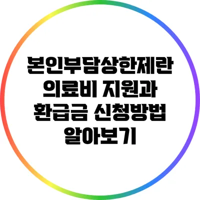 본인부담상한제란? 의료비 지원과 환급금 신청방법 알아보기