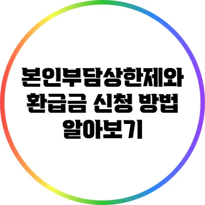 본인부담상한제와 환급금 신청 방법 알아보기